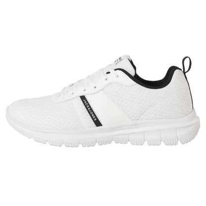 White - Lifestyle - Jack And Jones Mens Mesh Lace Up Trainers