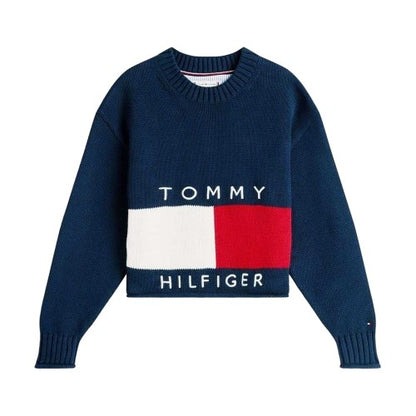 Front - Tommy Hilfiger Childrens/Kids Heritage Boxy Jumper