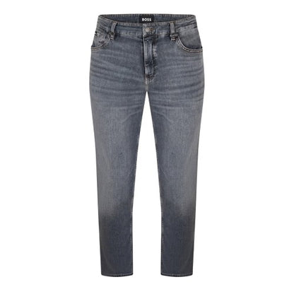 Front - Boss Mens Maine Denim Mid Rise Slim Jeans
