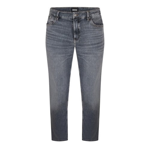 Front - Boss Mens Maine Denim Mid Rise Slim Jeans