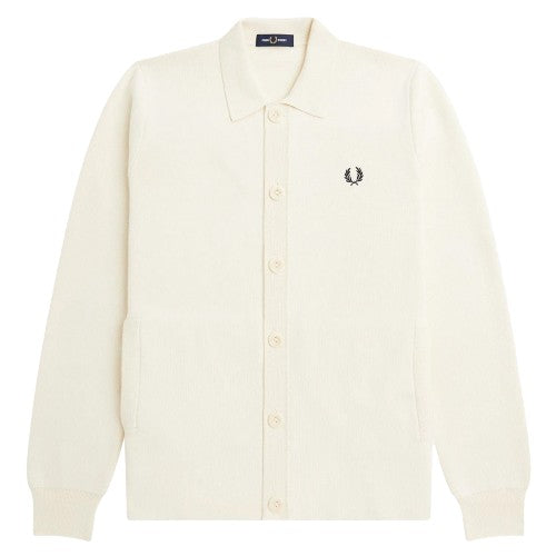Front - Fred Perry Mens Knitted Button Through Polo Shirt