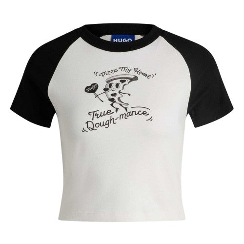 Front - Hugo Womens/Ladies Pizza Slice Crop Top