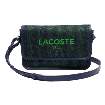 Front - Lacoste Womens/Ladies Heritage Jacquard Flap Closure Satchel