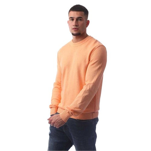 Front - Boss Mens Crew Neck Regular Casual Sweater Top