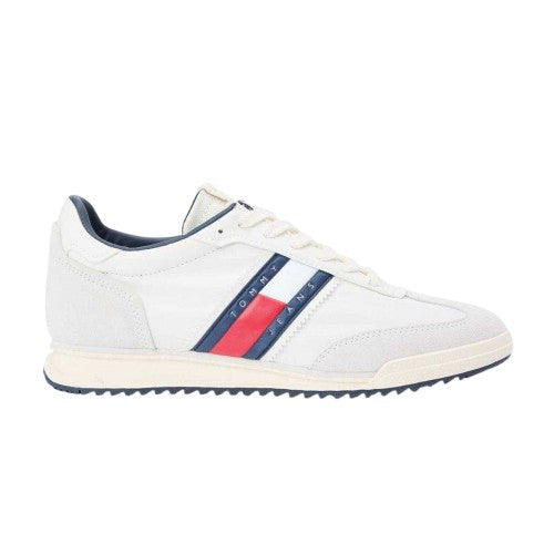 Front - Tommy Jeans Mens Suede Running Trainers