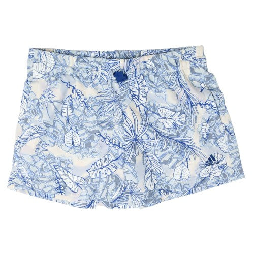 Front - Adidas Girls Summerglam All-Over Print Shorts