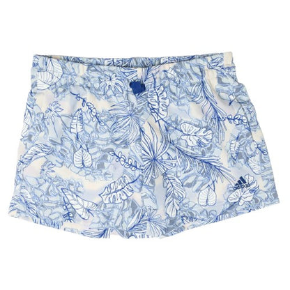 Front - Adidas Girls Summerglam All-Over Print Shorts