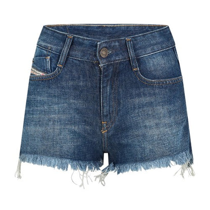 Front - Diesel Womens/Ladies Rifty Denim Jean Shorts