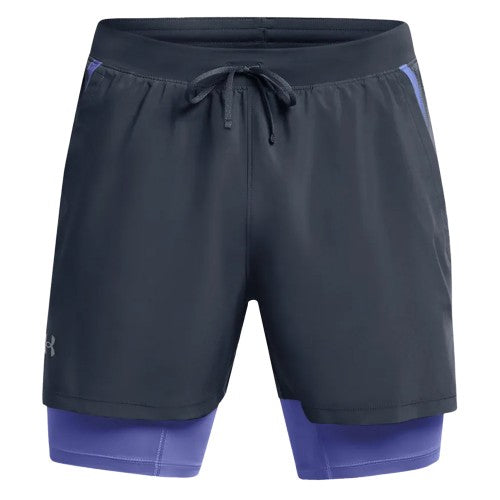 Front - Under Armour Mens Launch 2 in 1 Shorts