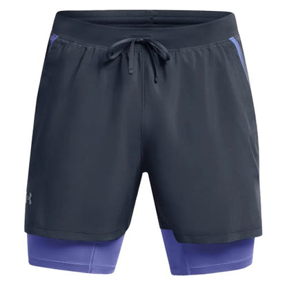 Front - Under Armour Mens Launch 2 in 1 Shorts