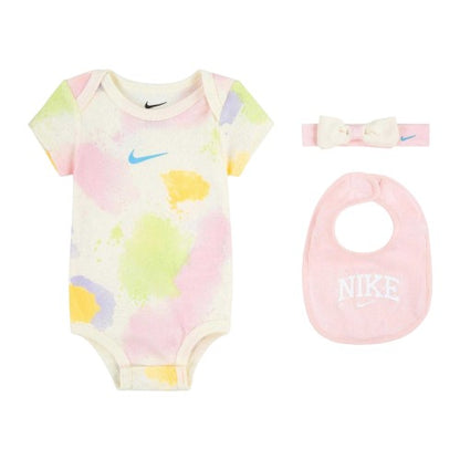 Front - Nike Baby Girls Tie Dye Bodysuit Set