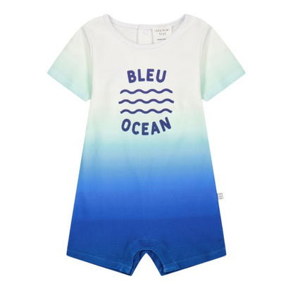 Front - Carrement Beau Baby Boys Ombre Regular Short-Sleeved Babysuit