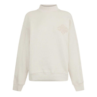 Front - Couture Womens/Ladies Embroidered Mock Neck Sweatshirt