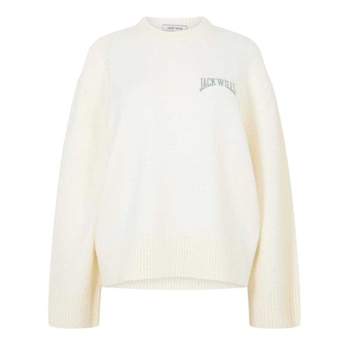 Front - Jack Wills Womens/Ladies Arched Logo Oversized Jumper