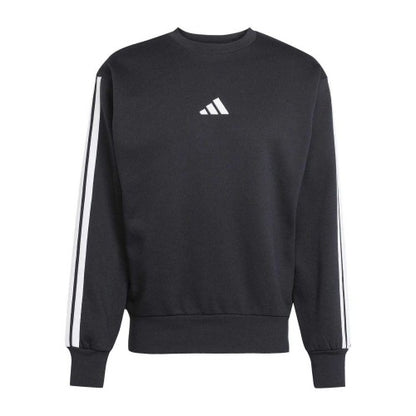 Front - Adidas Mens Essentials 3 Stripes Fleece Sweatshirt