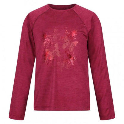Front - Regatta Girls Butterfly Raglan T-Shirt