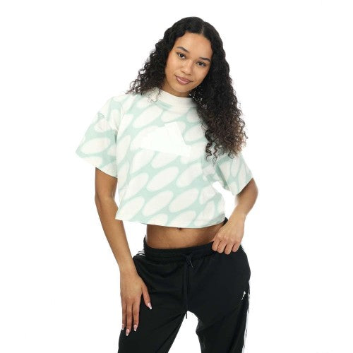 Front - Adidas Womens/Ladies Future Icons Marimekko T-Shirt