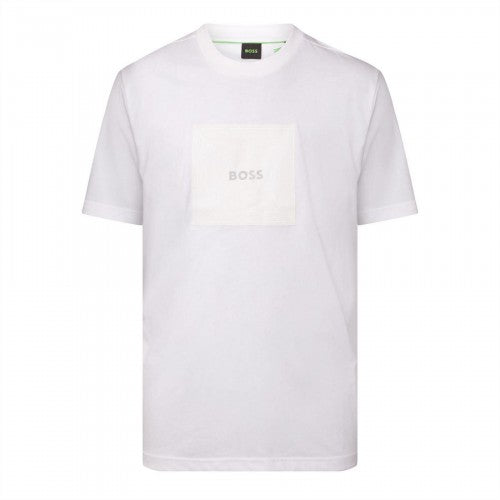 Front - Boss Mens Artwork Jersey Regular T-Shirt