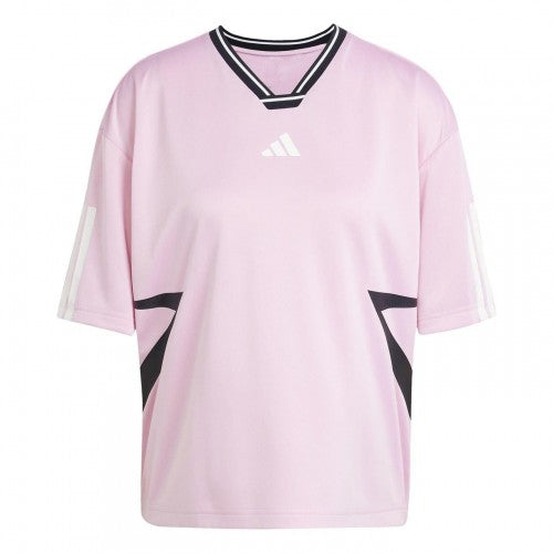 Front - Adidas Womens/Ladies Tiro 3 Stripes Boyfriend T-Shirt