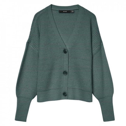 Front - Vero Moda Womens/Ladies Ribbed Cuffed Relaxed Fit Cardigan