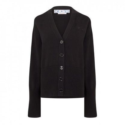 Front - Off-White Womens/Ladies Off Basic Oversized Cardigan