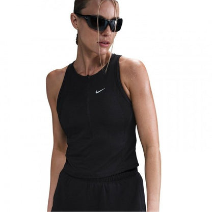Front - Nike Womens/Ladies Run Zip Neck Vest Top