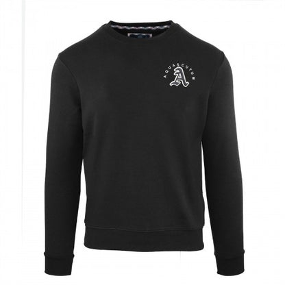 Front - Aquascutum Mens Logo Cotton Round Neck Sweatshirt