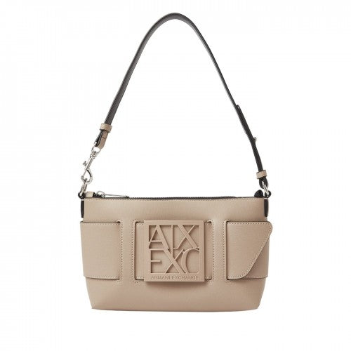 Front - Armani Exchange Womens/Ladies Susy Metal Logo Shoulder Bag