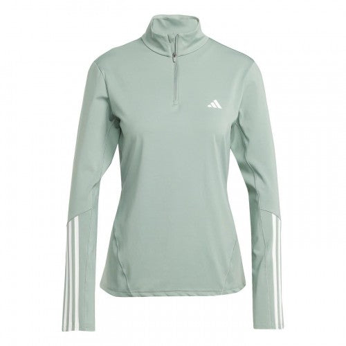 Front - Adidas Womens/Ladies Hyperglam Zip Neck Gym Top
