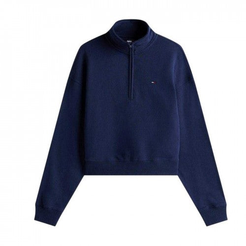 Front - Tommy Jeans Womens/Ladies Zip Neck Sweatshirt
