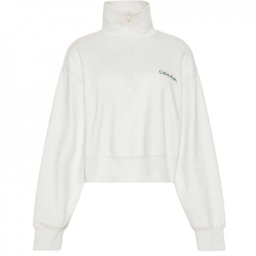 Front - Calvin Klein Womens/Ladies Embroidered Logo Fleece Sweatshirt