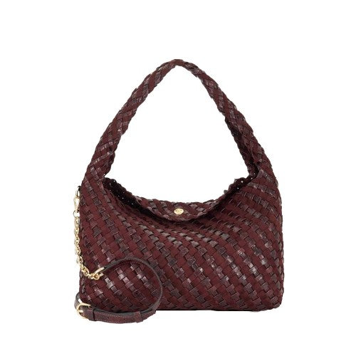 Front - Dune London Basket Weave Hobo Bag