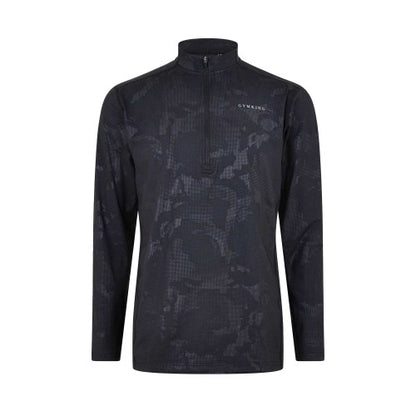 Front - Gym King Mens Camo Funnel Neck Top