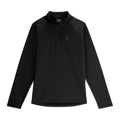 Front - Spyder Mens Grid Fleece Top