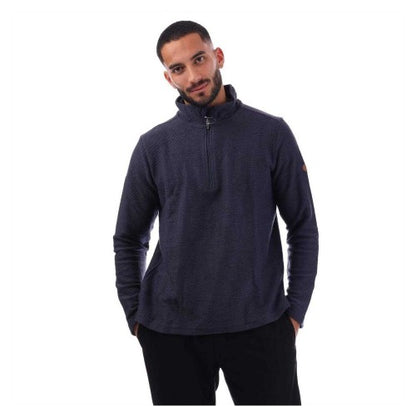 Front - Trespass Mens Textured Knit Half Zip Fleece Top