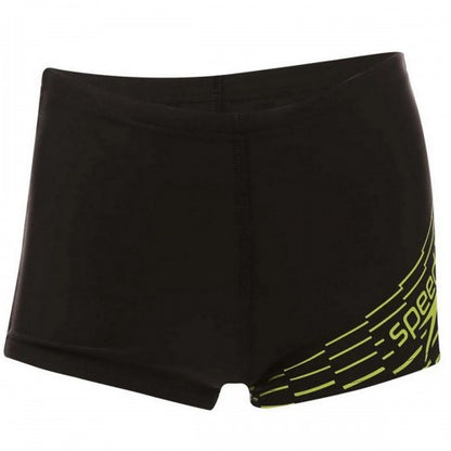 Front - Speedo Boys Medley Logo Swim Shorts