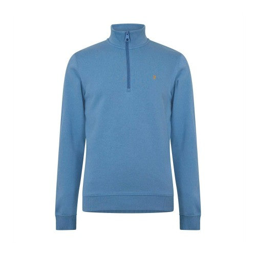 Front - Farah Mens Wilsdon Fleece Quarter Zip Sweatshirt