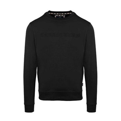 Front - Aquascutum Mens Ribbed Collar Sweatshirt