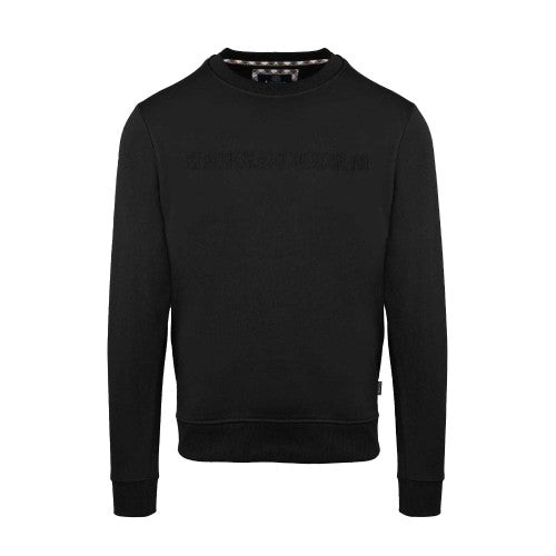 Front - Aquascutum Mens Ribbed Collar Sweatshirt