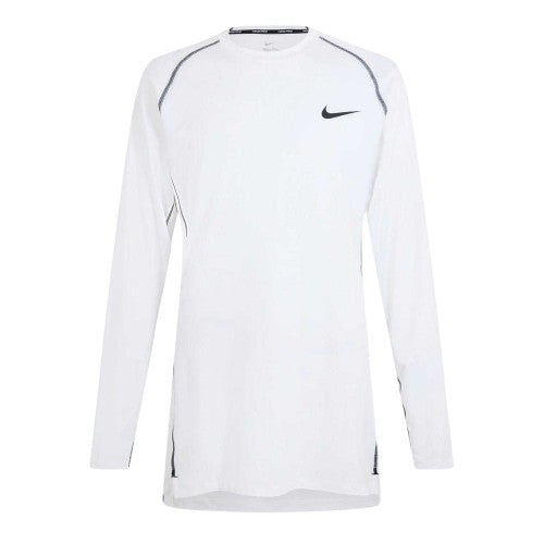 Front - Nike Mens Pro Contrast Slim Raglan Base Layer Top