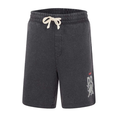 Front - Hugo Mens Washed Elasticated Waist Relaxed Fit Sweat Shorts