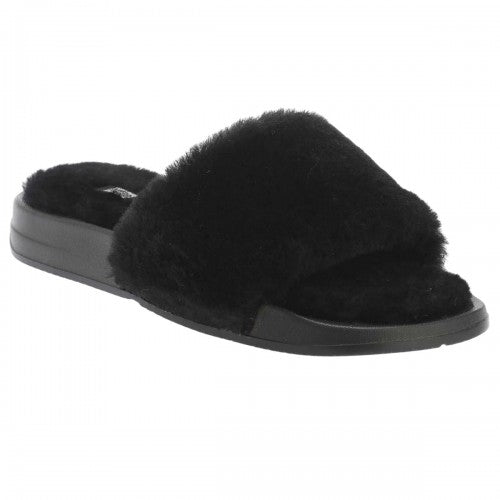 Front - FitFlop Womens/Ladies iQushion Shearling Sliders