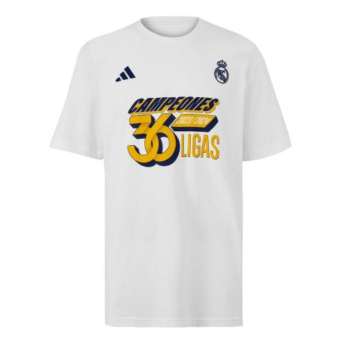 Front - Real Madrid CF Unisex Adult Adidas Regular T-Shirt