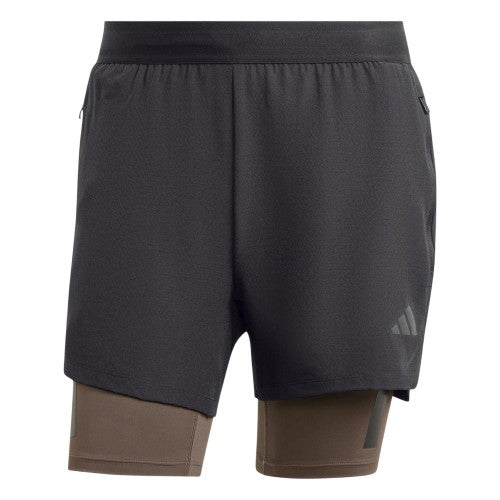 Front - Adidas Mens Power 2 in 1 Workout Shorts