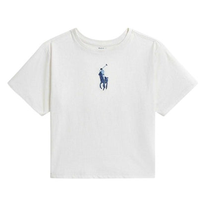Front - Ralph Lauren Childrens/Kids Large Logo Regular T-Shirt