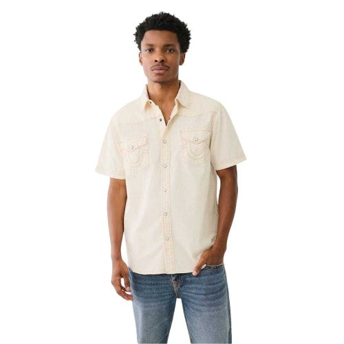 Front - True Religion Mens Regular Short-Sleeved Shirt