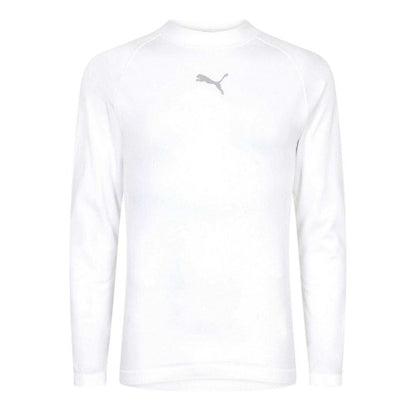 Front - Puma Mens Logo Crew Neck Fitted Base Layer Top
