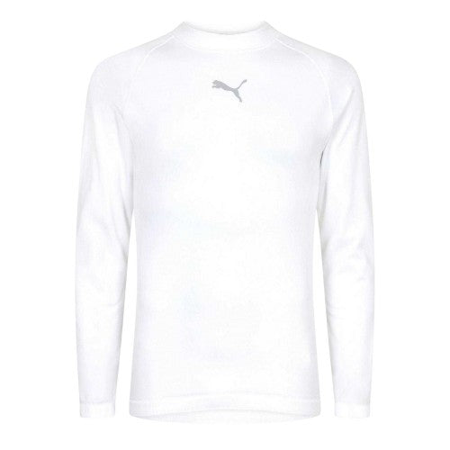 Front - Puma Mens Logo Crew Neck Fitted Base Layer Top