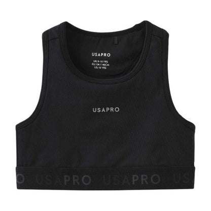 Front - USA Pro Girls Logo Crop Top