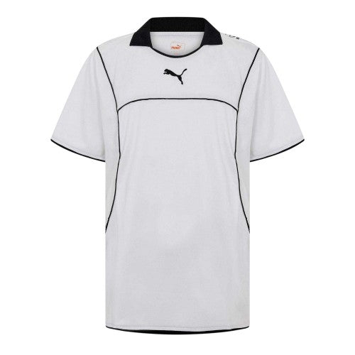 Front - Puma Mens Plain Contrast Piping Athletic Rugby Shirt